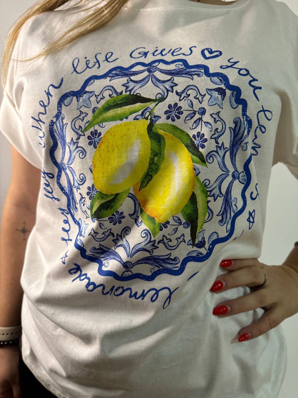 White lemon t-shirt