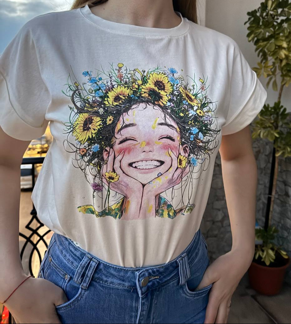 White daisy t-shirt
