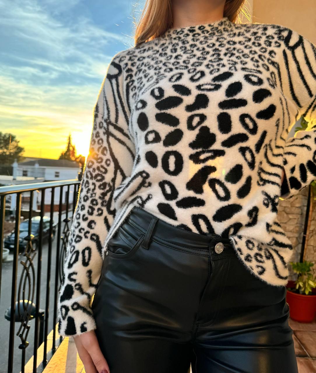 Jersey de Lana Animal Print