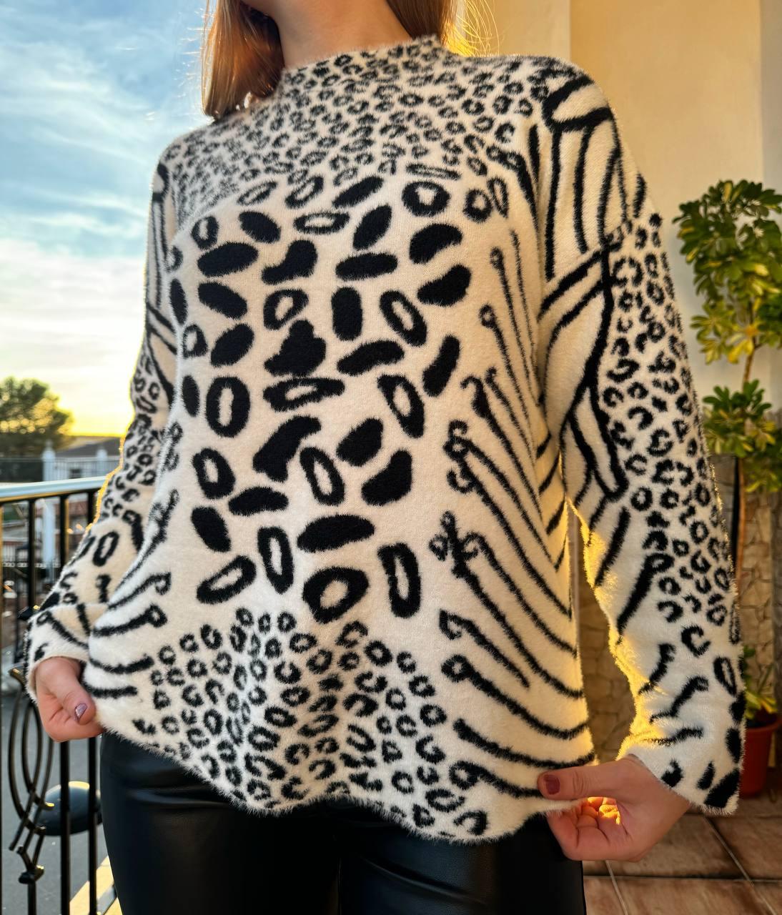 Jersey de Lana Animal Print