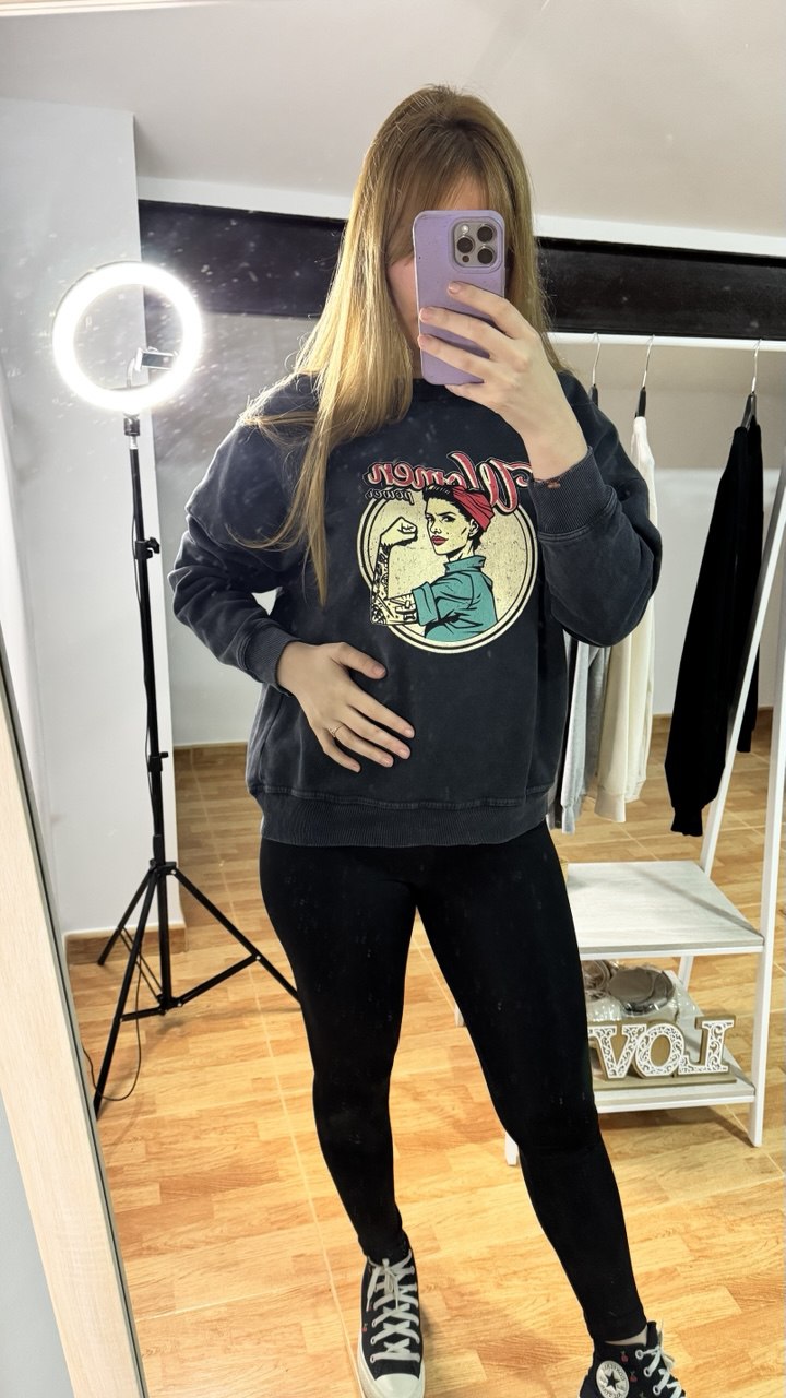 Sudadera Women Power Oversize