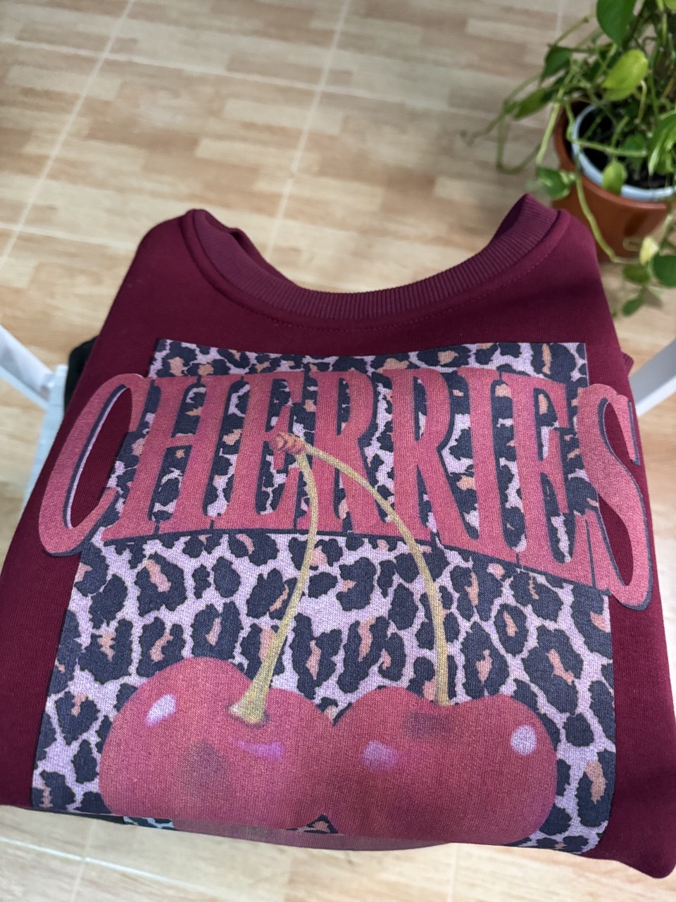 Cherries maroon sweatshirt
