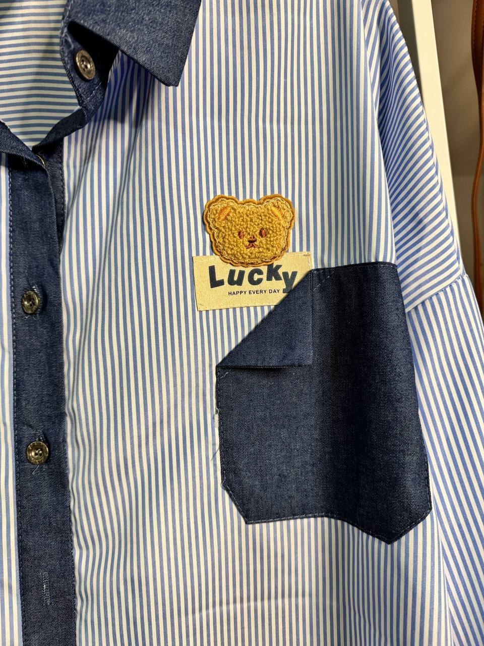 Oversized teddy bear shirt