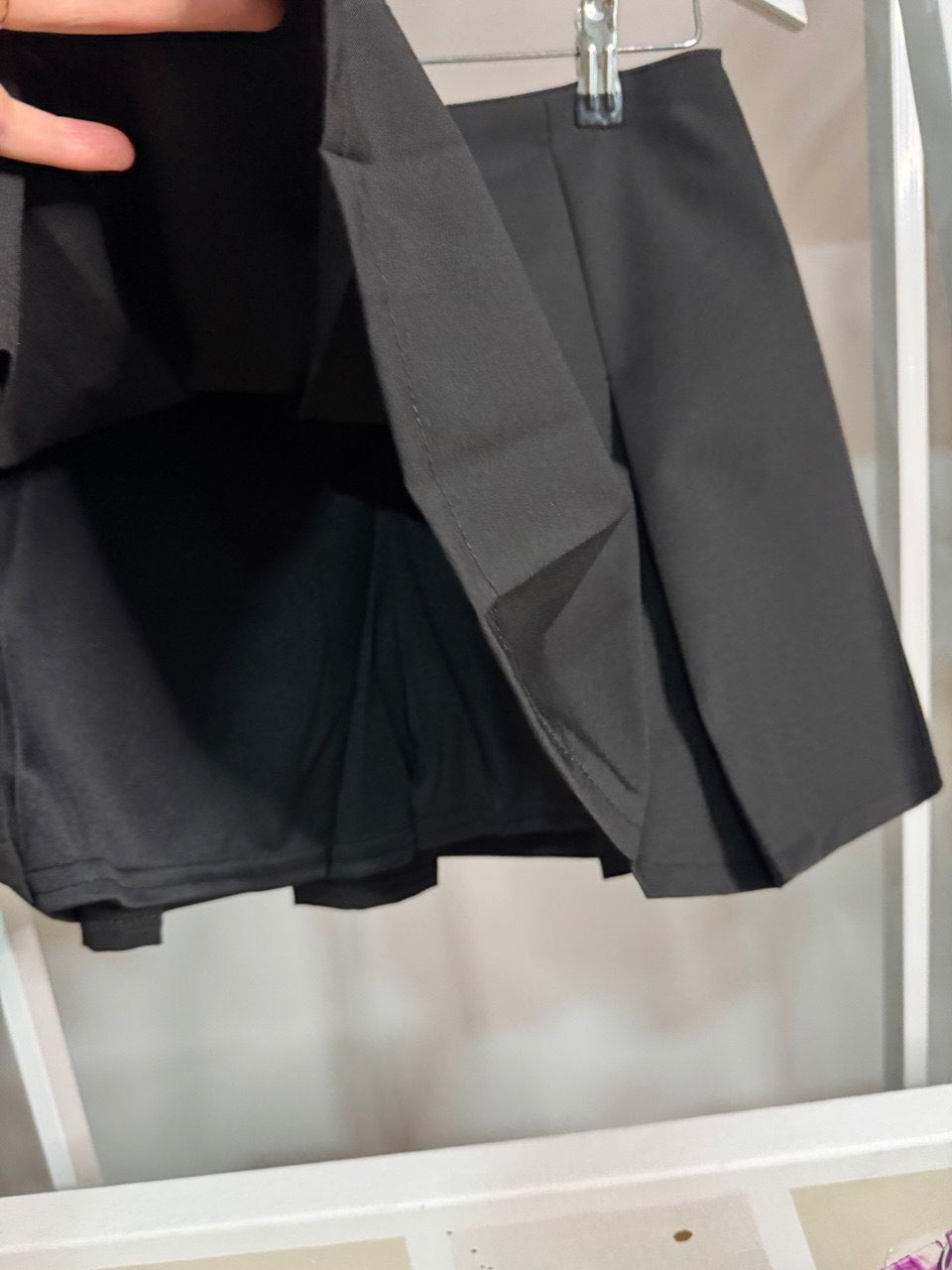Falda pantalón tablas negro