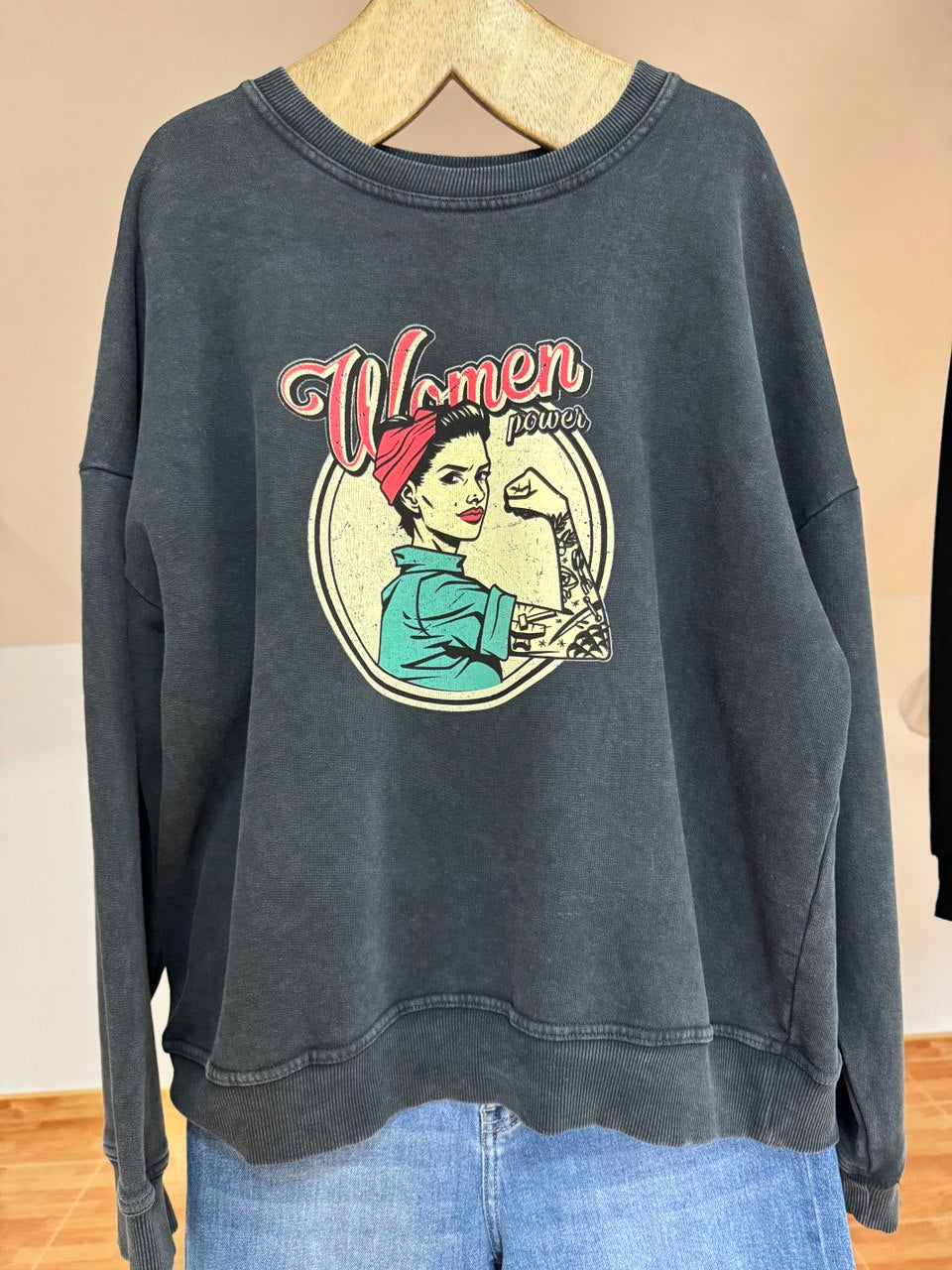 Sudadera Women Power Oversize