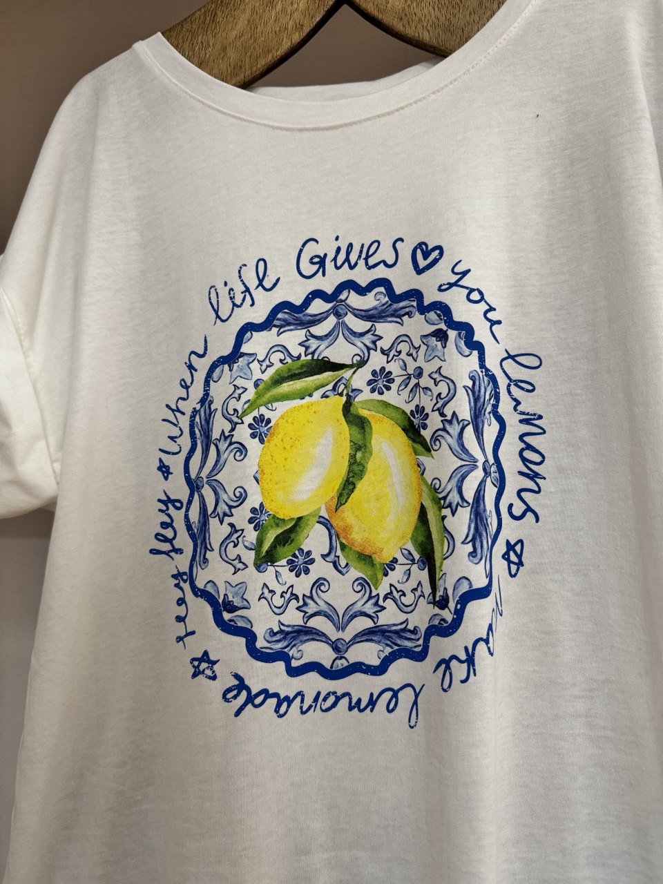 White lemon t-shirt