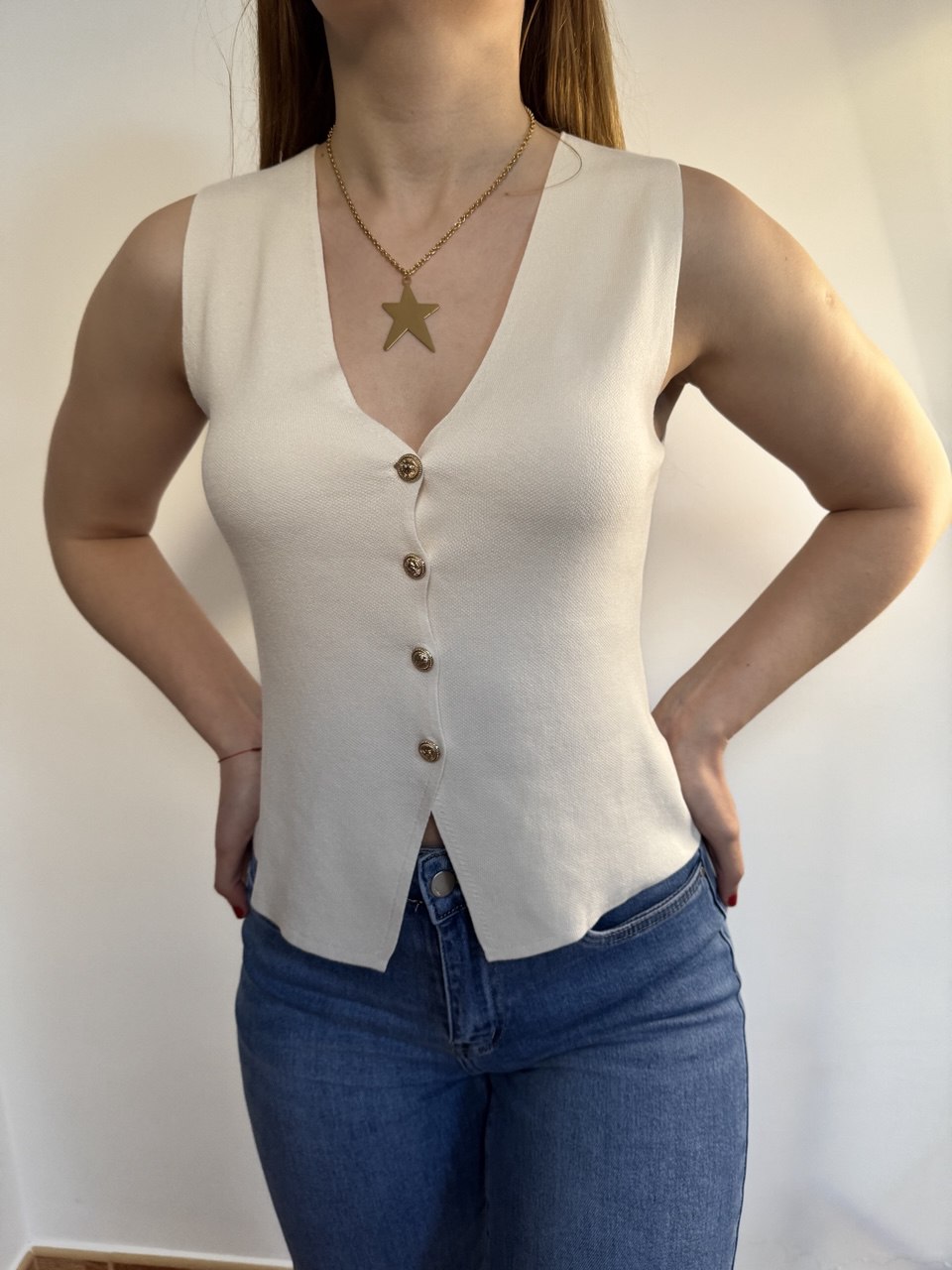 Blusa tipo chaleco (varios colores)