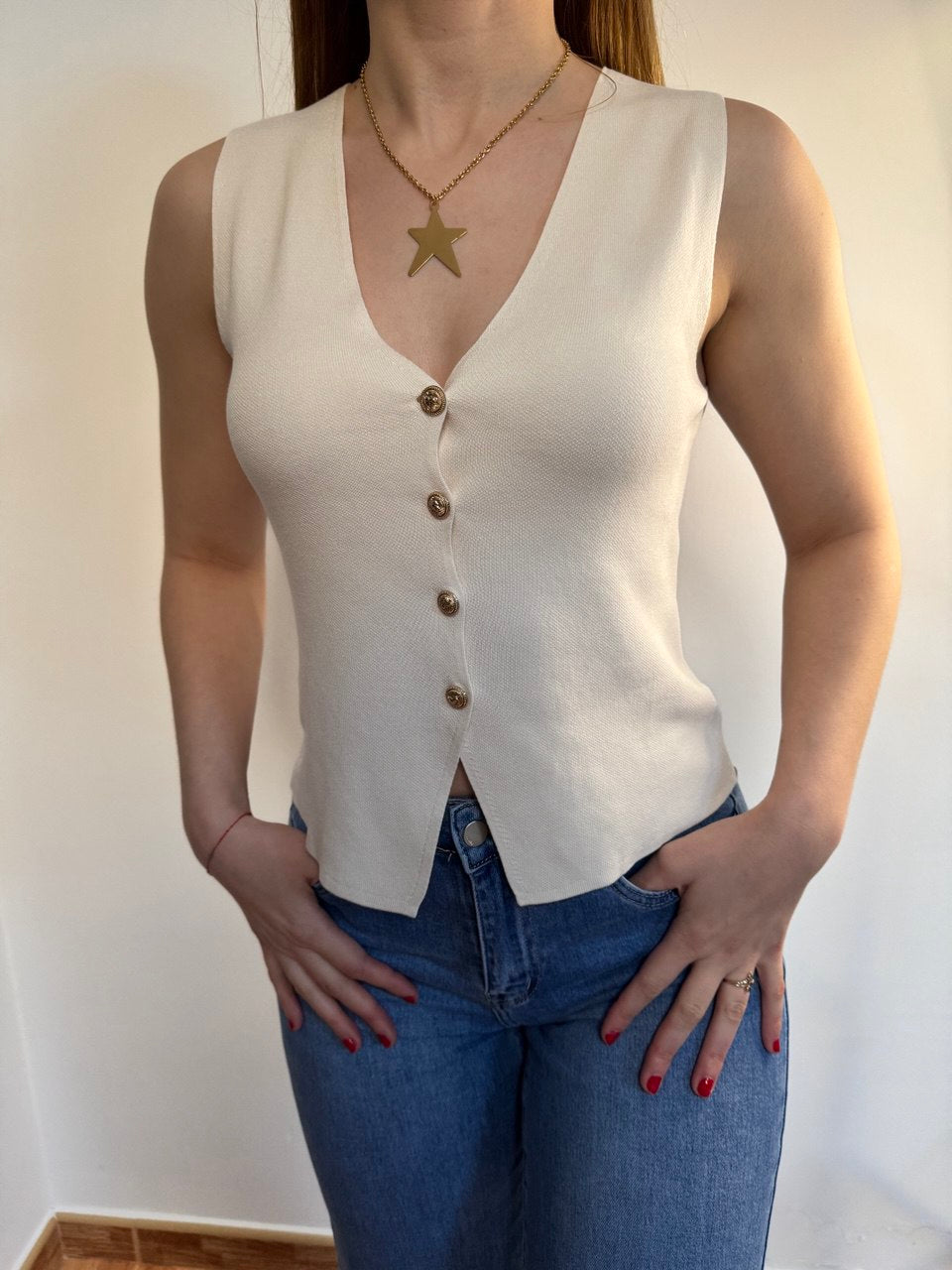 Blusa tipo chaleco (varios colores)