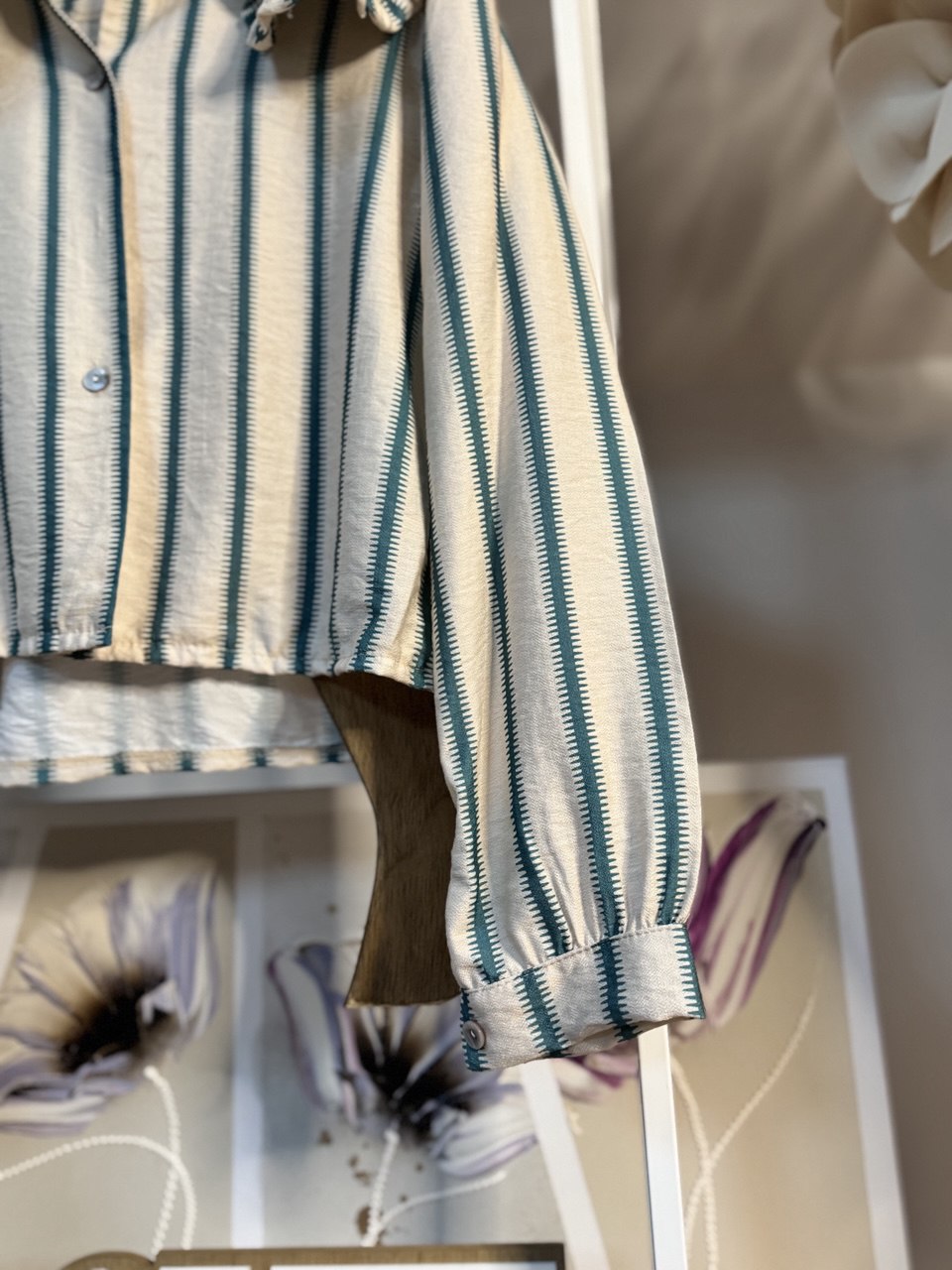 Camisa de rayas cuello bobo