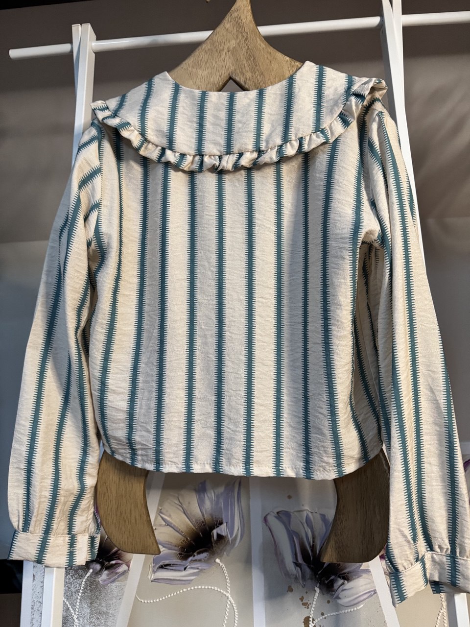 Camisa de rayas cuello bobo
