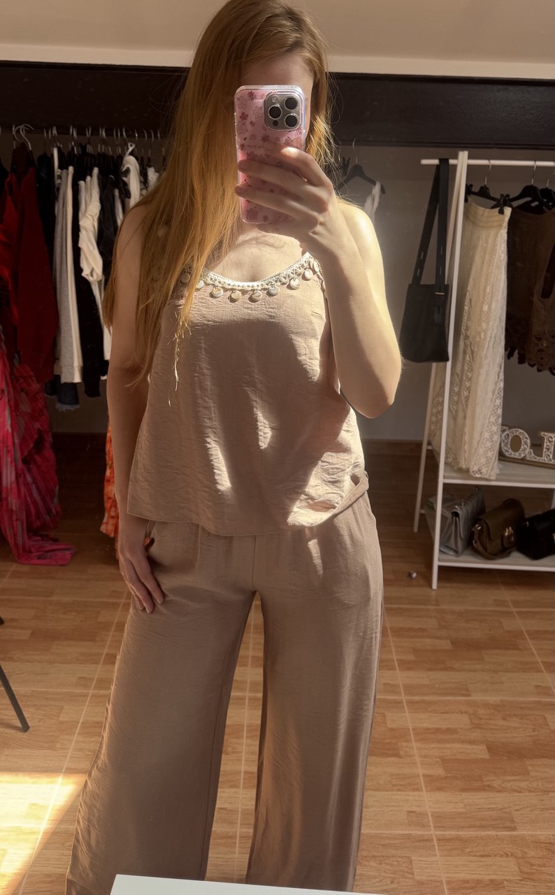 Conjunto Sahara Crema