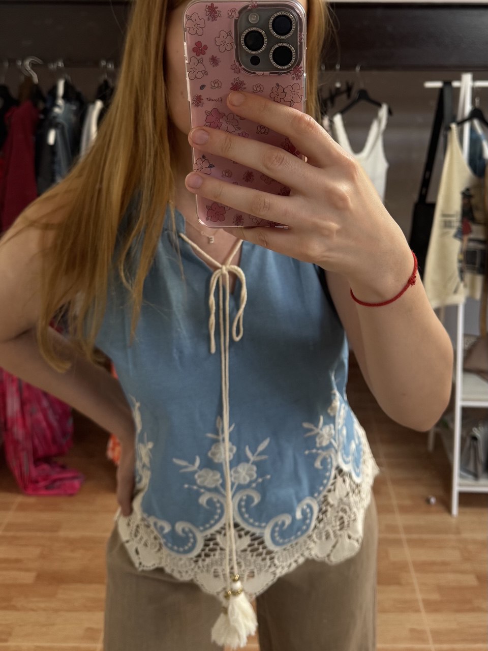 Top azul Anais