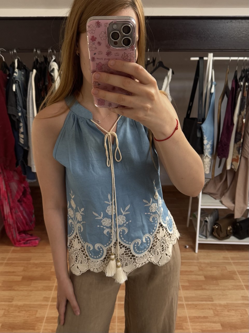 Top azul Anais
