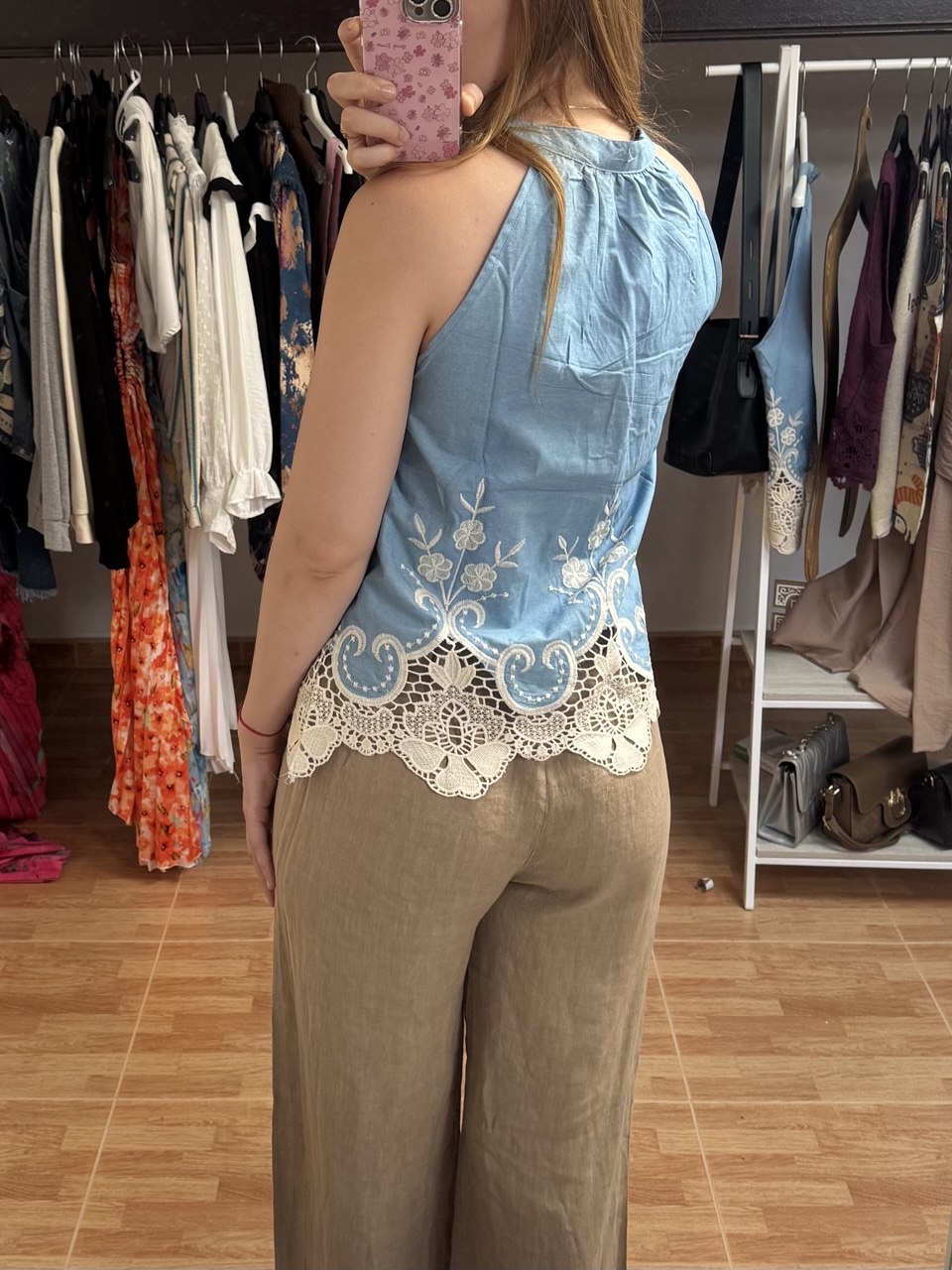 Top azul Anais