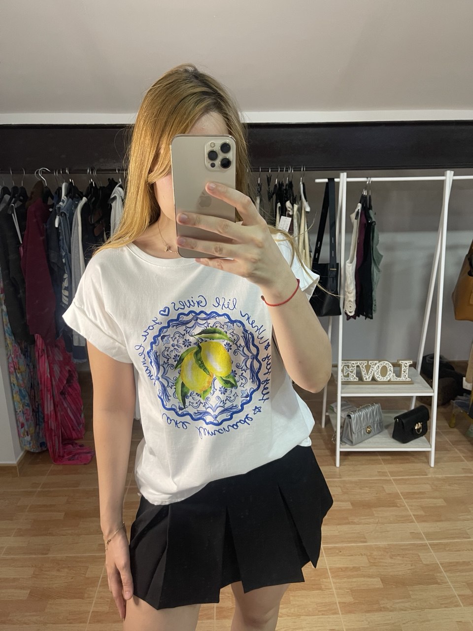 Camiseta blanca limones