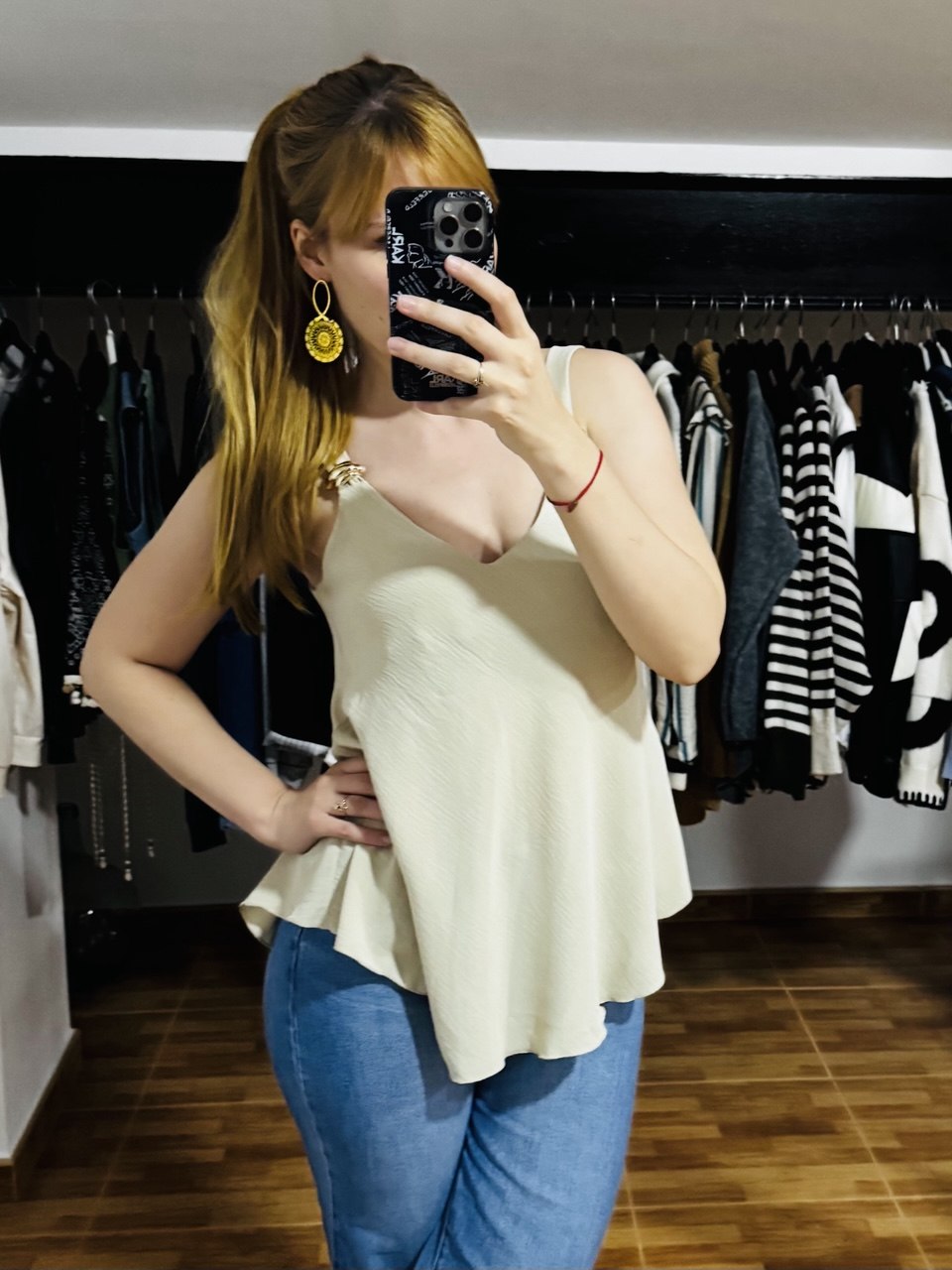 Top fluido color Beige