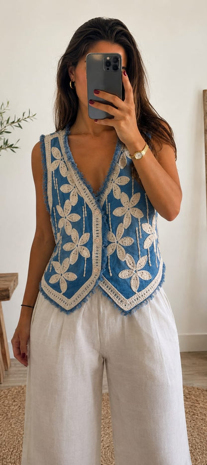 Chaleco Denim Boho