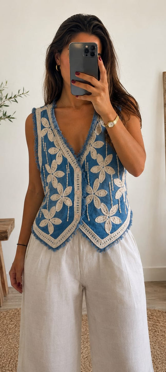 Chaleco Denim Boho