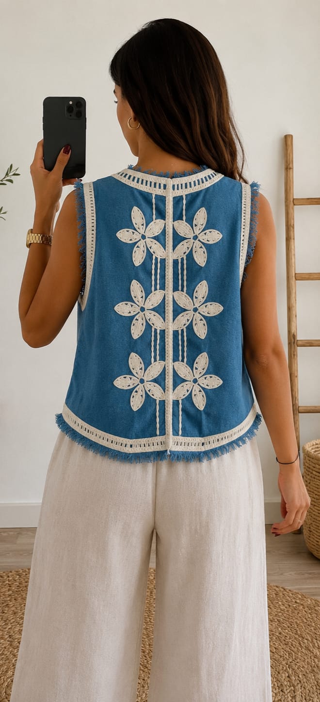 Chaleco Denim Boho