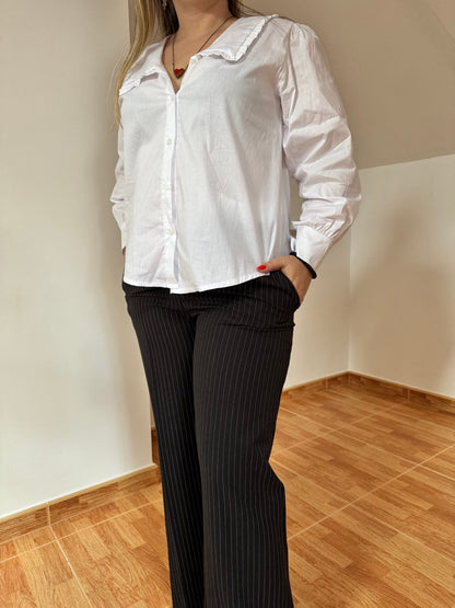 Camisa cuello bebé blanca