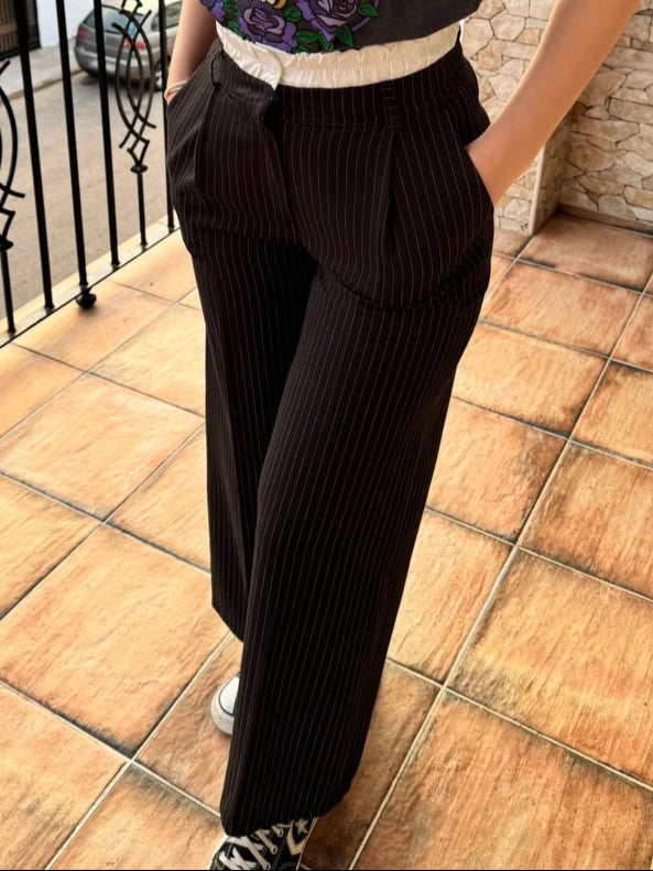Pantalón palazzo de rayas