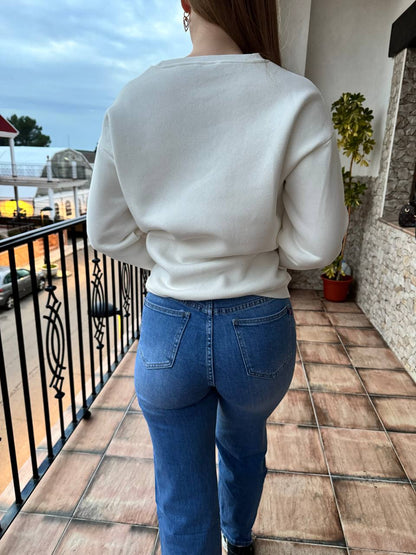 Sudadera blanca Cherry