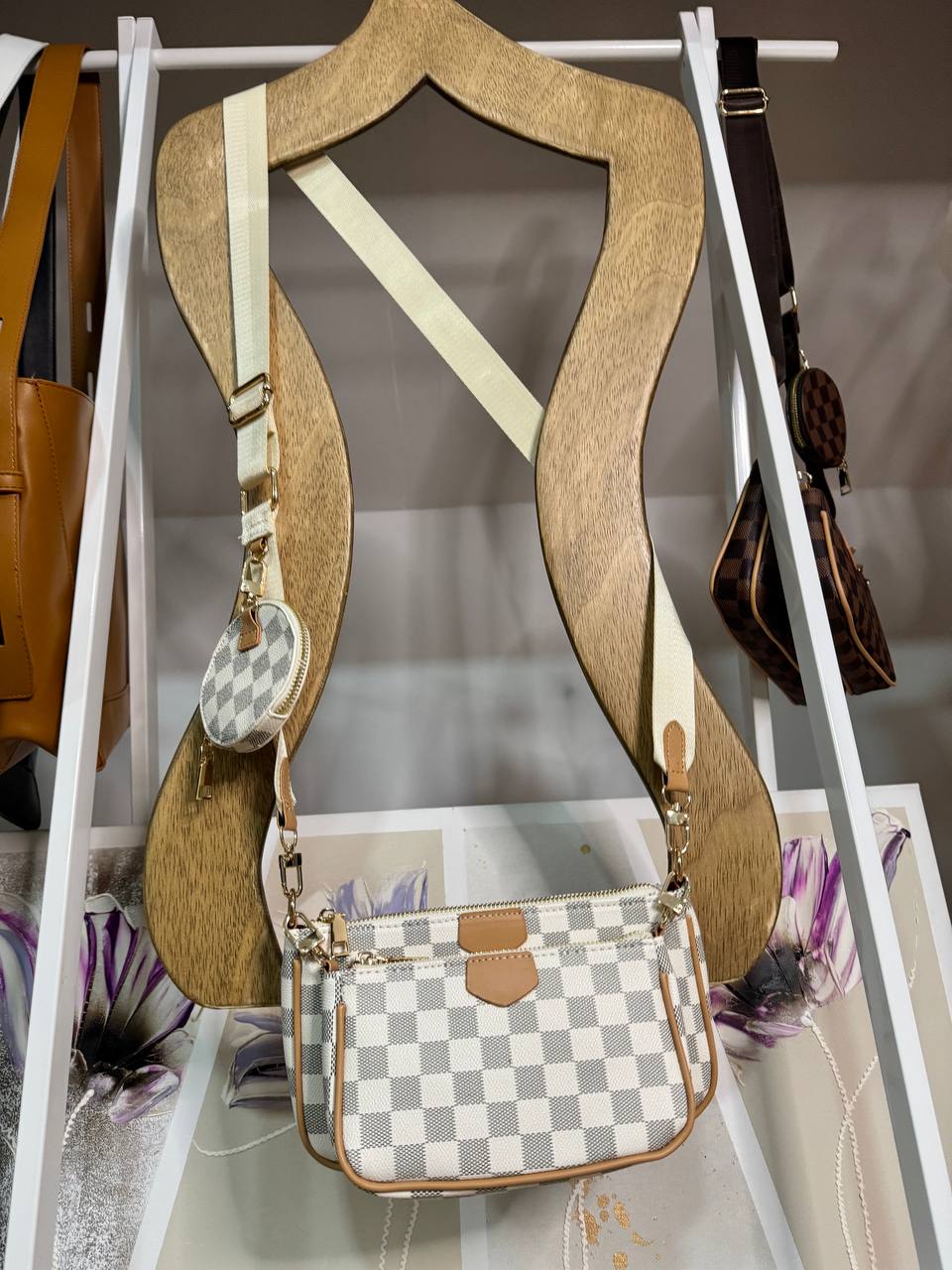 Bolso de hombro cuadros