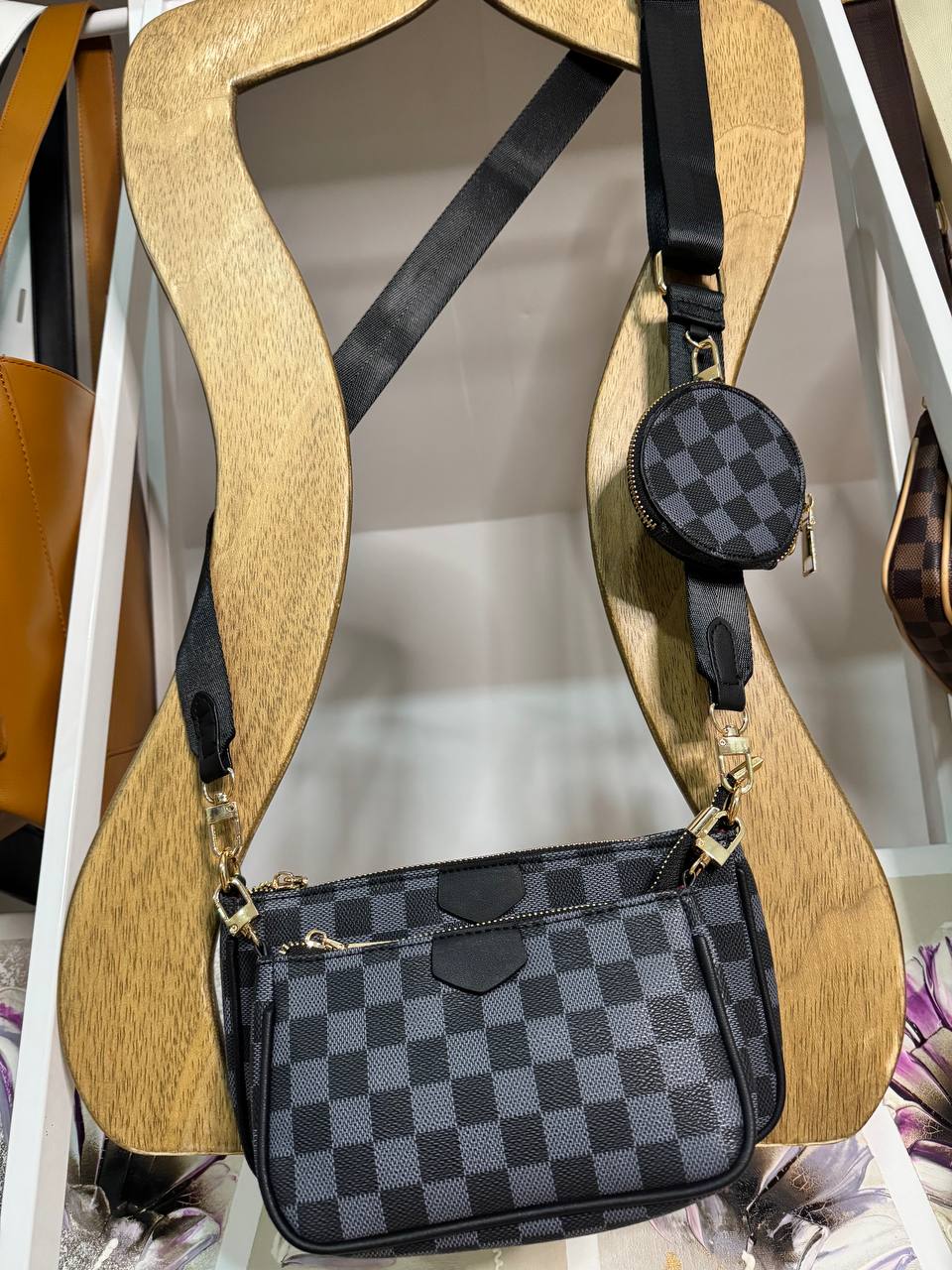 Bolso de hombro cuadros