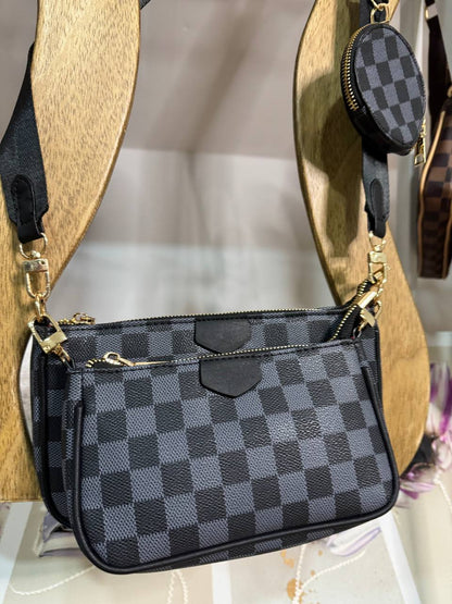 Bolso de hombro cuadros