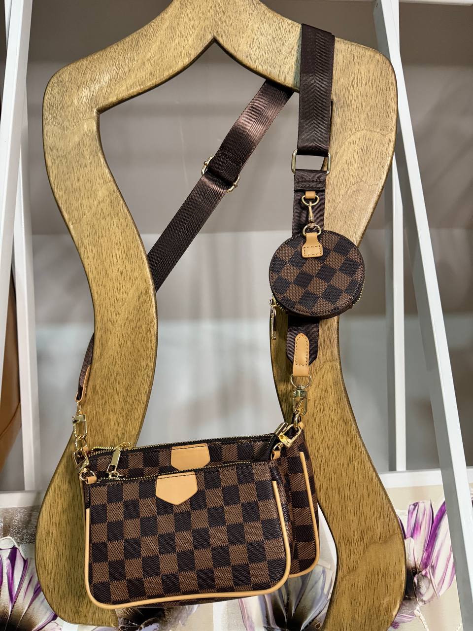 Bolso de hombro cuadros