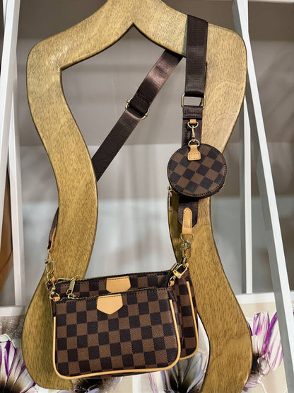 Bolso de hombro cuadros