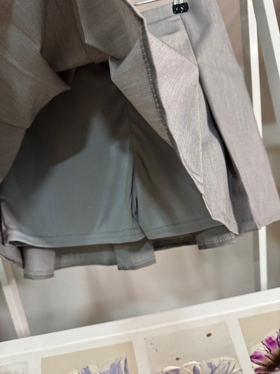 Falda pantalón tablas gris