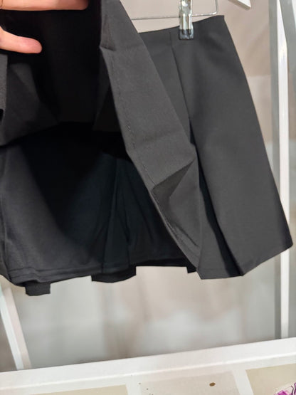 Falda pantalón tablas negro