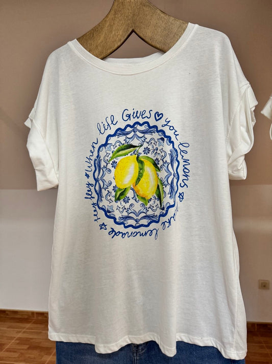 White lemon t-shirt
