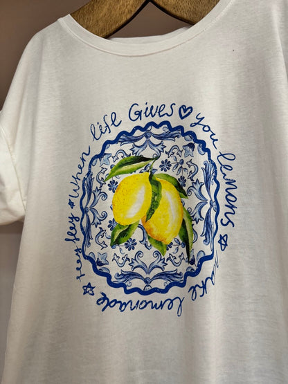 White lemon t-shirt