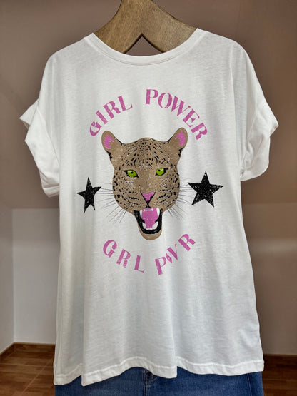 Girl Power White Short Sleeve T-Shirt