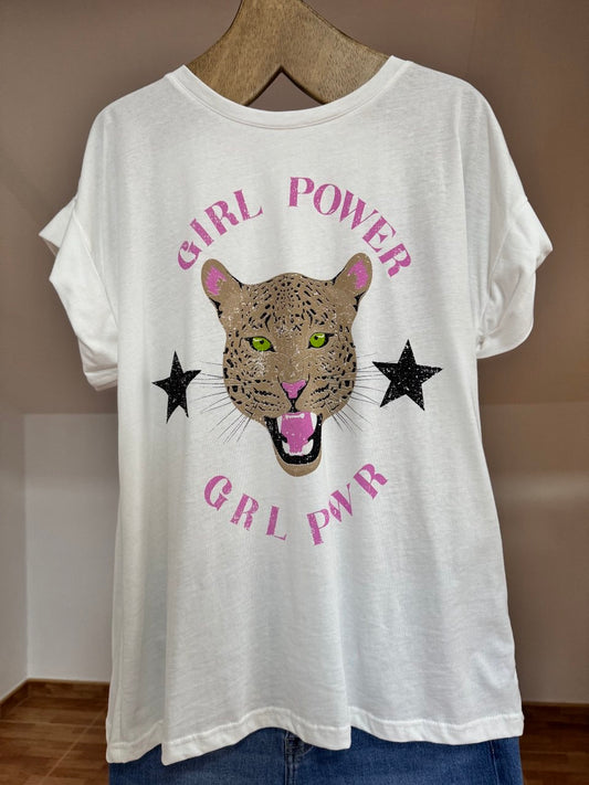 Girl Power White Short Sleeve T-Shirt