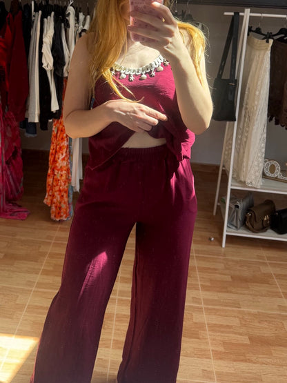 Conjunto Sahara Burgundy