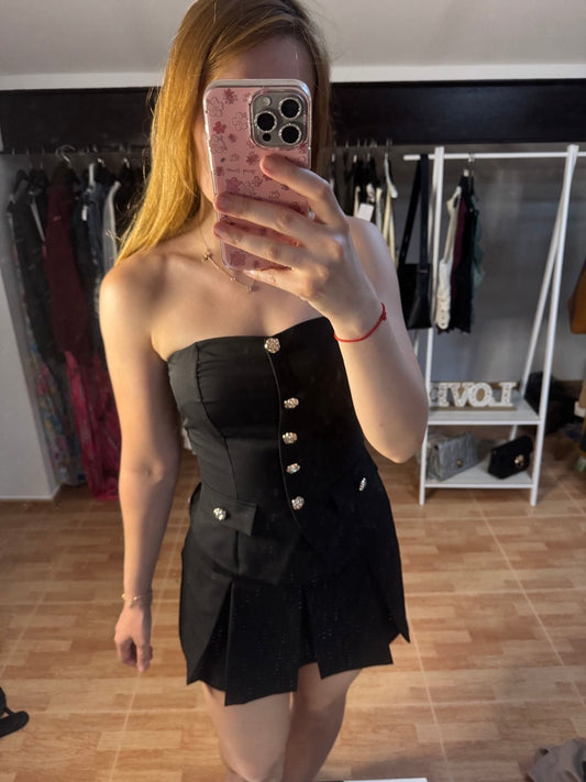 Top tipo corset Negro