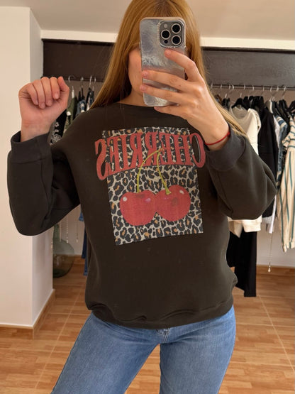 Sudadera verde Cherries