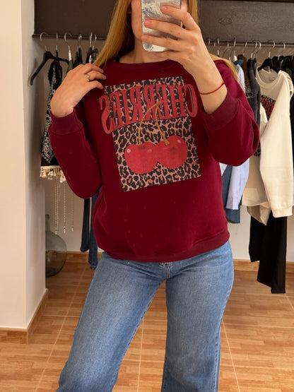 Sudadera granate Cherries