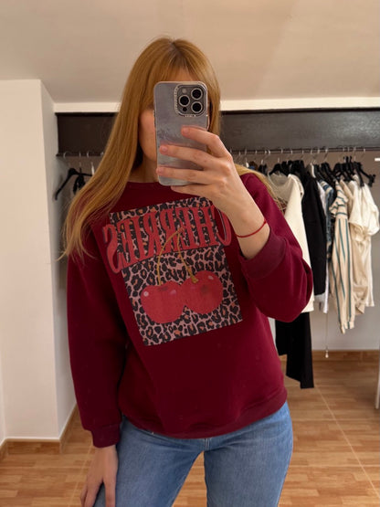 Sudadera granate Cherries