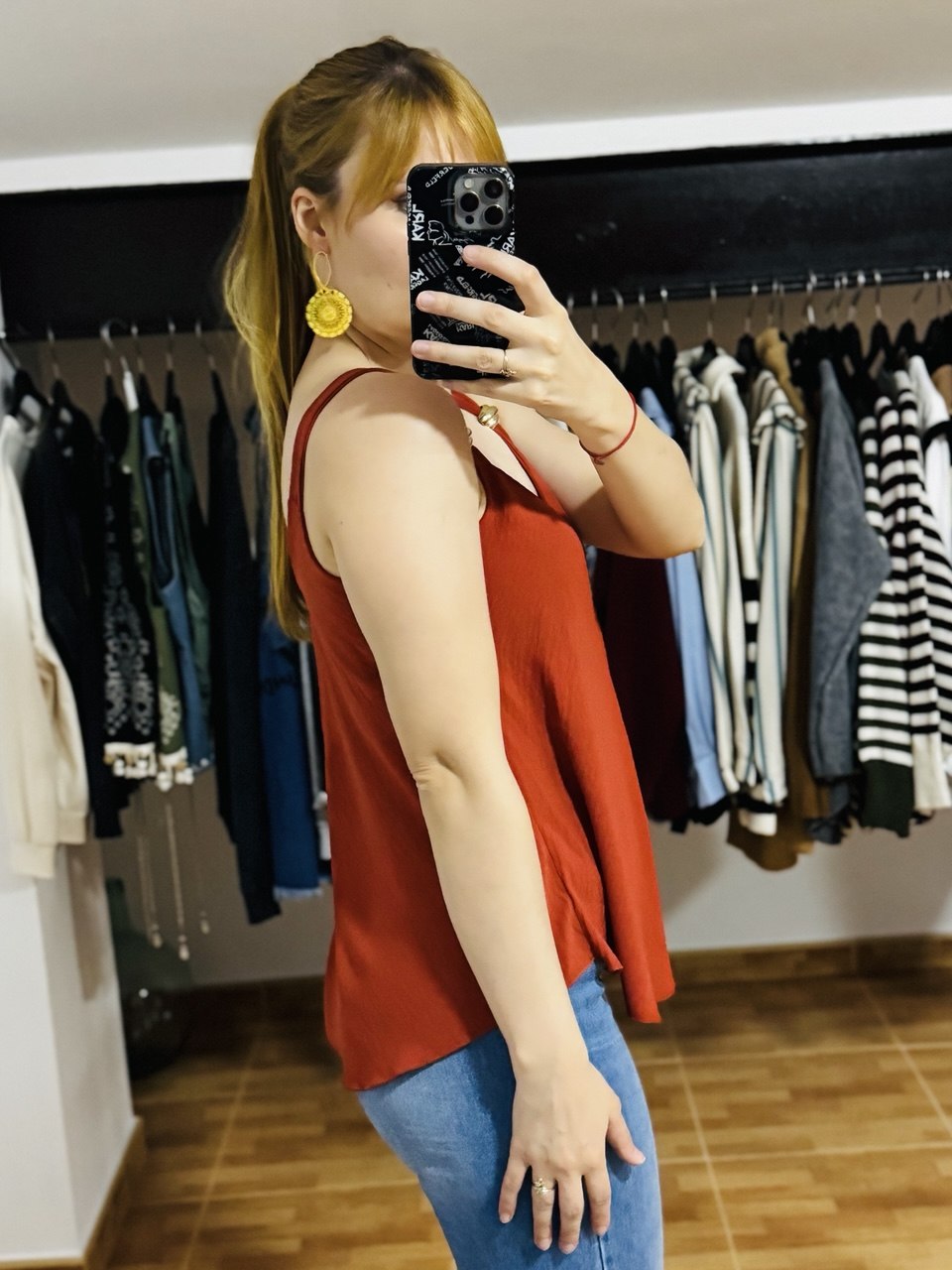Top fluido color  Salmón