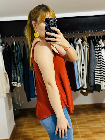 Top fluido color  Salmón