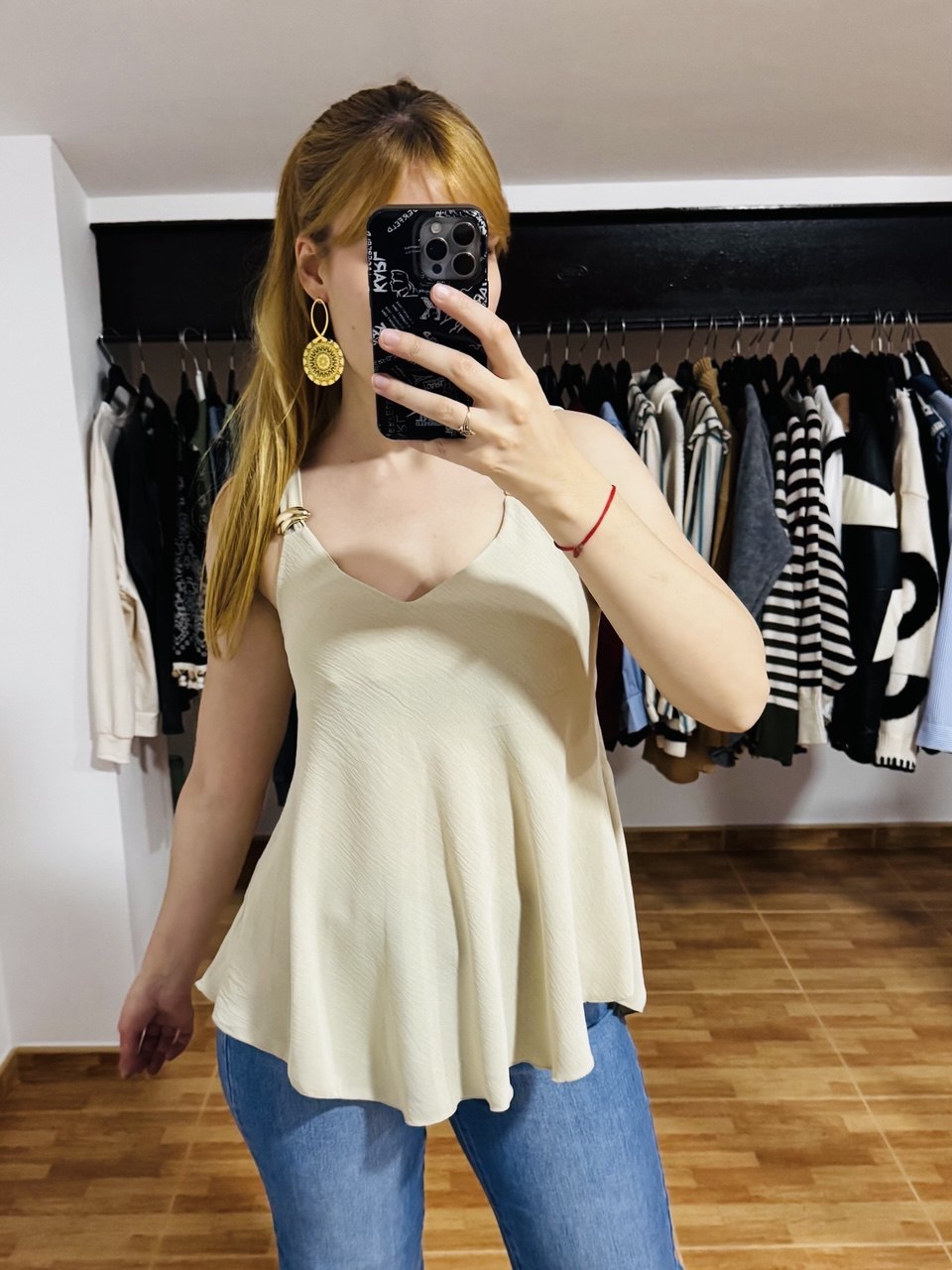 Top fluido color Beige