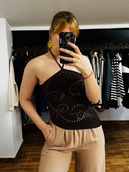 Top halter asimétrico (varios colores)