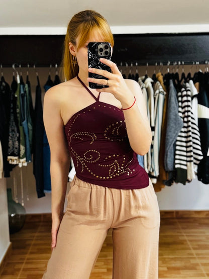 Top halter asimétrico (varios colores)