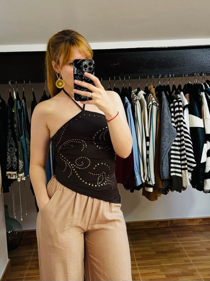 Top halter asimétrico (varios colores)