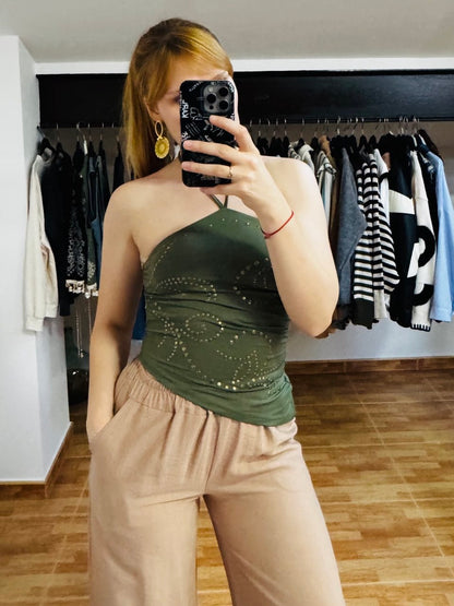 Top halter asimétrico (varios colores)