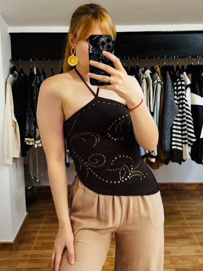 Top halter asimétrico (varios colores)